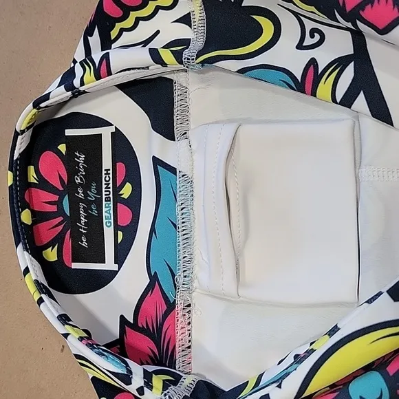 Colorful Sugar Skull Yoga Shorts