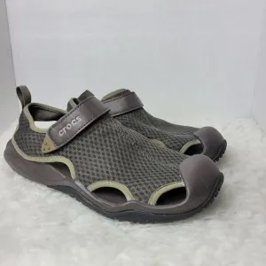 Crocs Swiftwater Men's Size 9 Sandals Fit Mesh Deck Water Slide Fishing Shoes