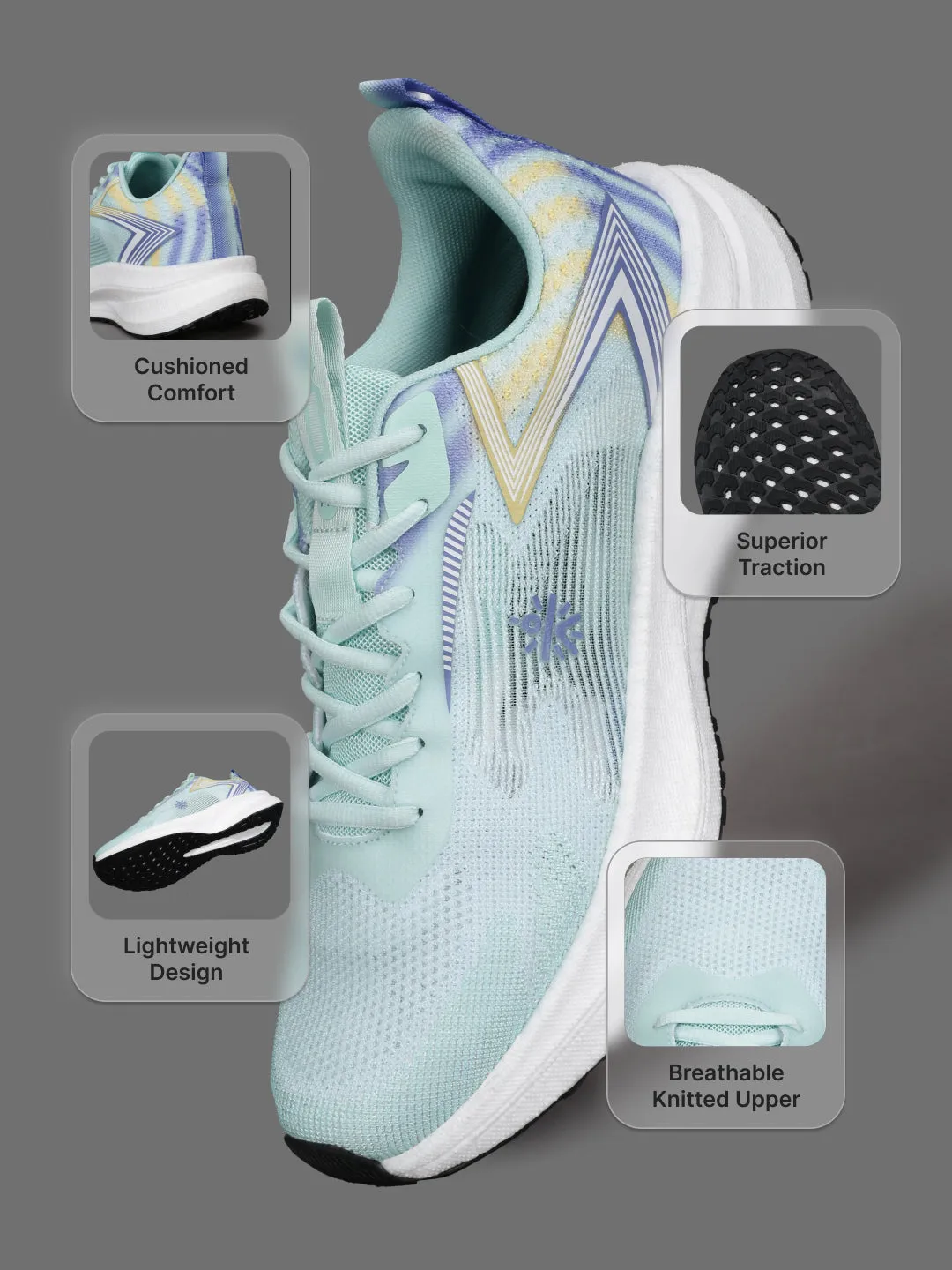 cult Men's Blazon Running Shoes - Mint Blue
