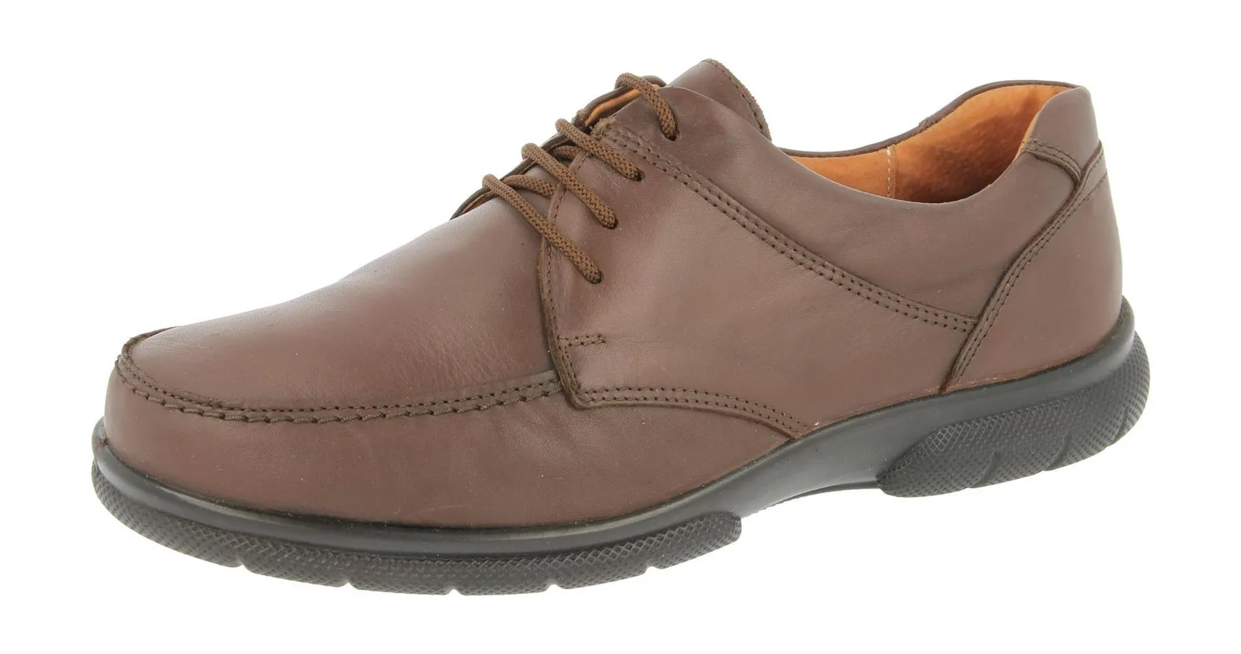 DB Shoes Mens Wide Fit (2V) Casual Lace UP Shoes (Morgan) in Black Size 7 - 14