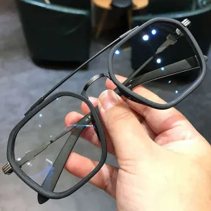 Double Beam Square Myopia Glasses  Men Women Retro  Anti Blue Ligh Nearsighted Prescription  Computer Eyeglasses