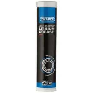 Draper 18005 Multi-Purpose Lithium Grease, 400Ml Cartridge Dr-18005