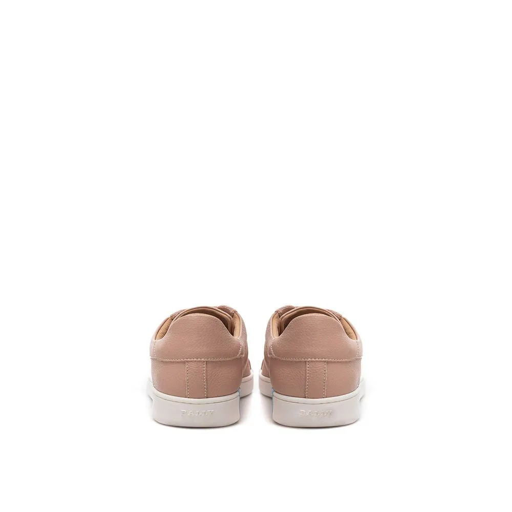 Elegant Pink Leather Sneakers