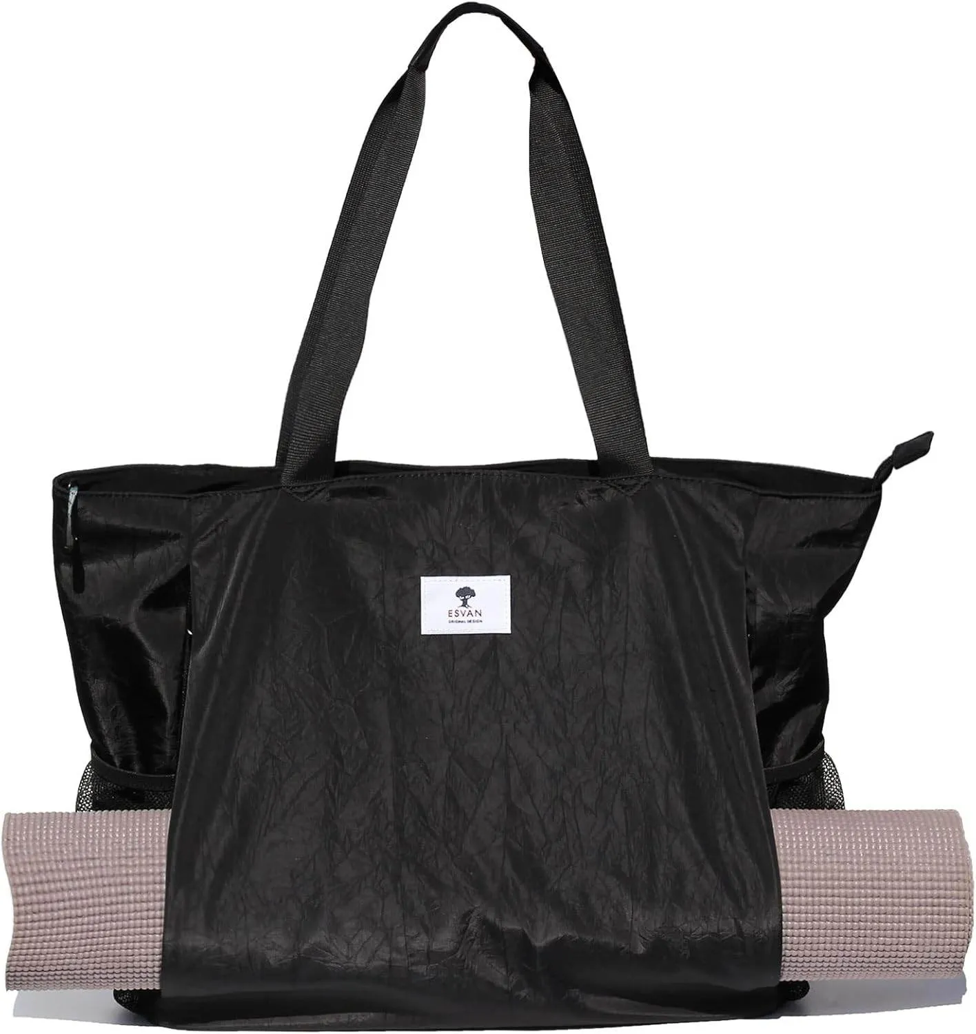 ESVAN Yoga Mat Bag Yoga Tote Carrier Shoulder Bag Carryall Tote for Office,Yoga,Pilates,Travel,Beach and Gym