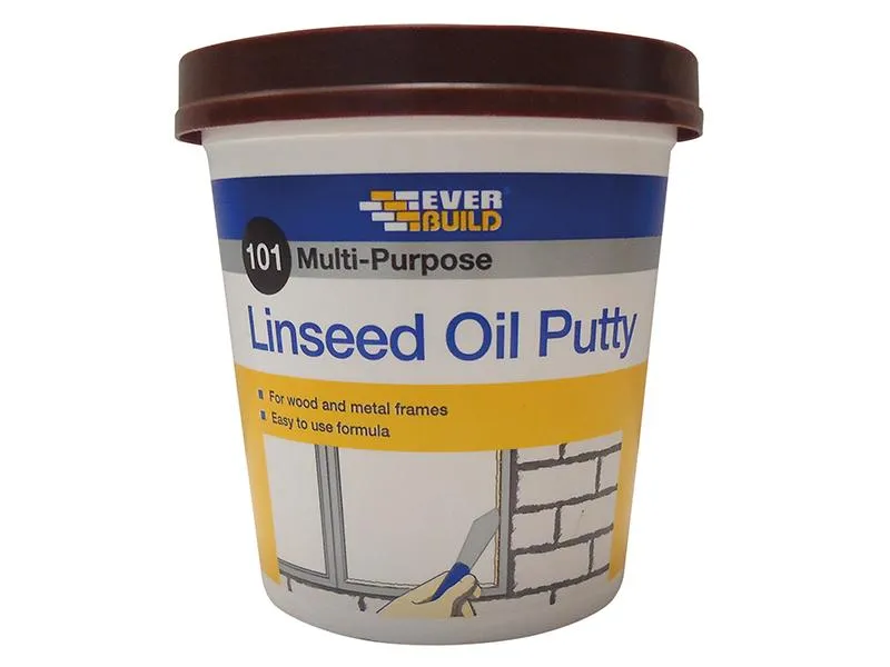 Everbuild 101 Multi-Purpose Linseed Oil Putty Brown 1Kg