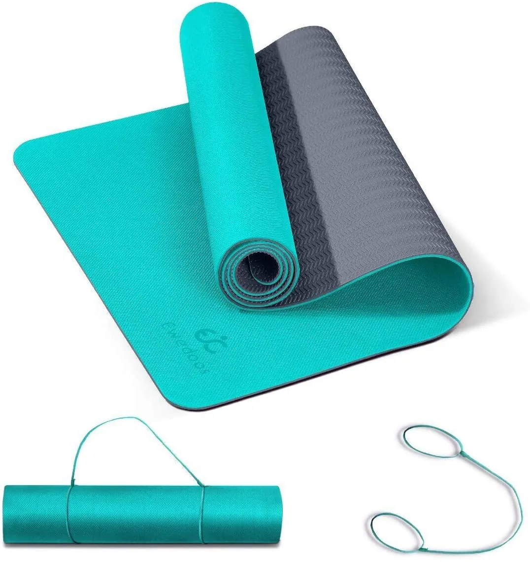 Ewedoos Yoga Mat Non Slip TPE Yoga Mats Exercise Mat Eco Friendly Workout Mat for Yoga, Pilates and Floor Exercise Thick Fitness Mat Carry Strap Included