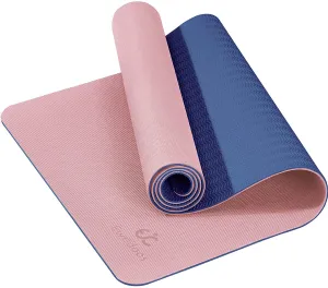 Ewedoos Yoga Mat Non Slip TPE Yoga Mats Exercise Mat Eco Friendly Workout Mat for Yoga, Pilates and Floor Exercise Thick Fitness Mat Carry Strap Included