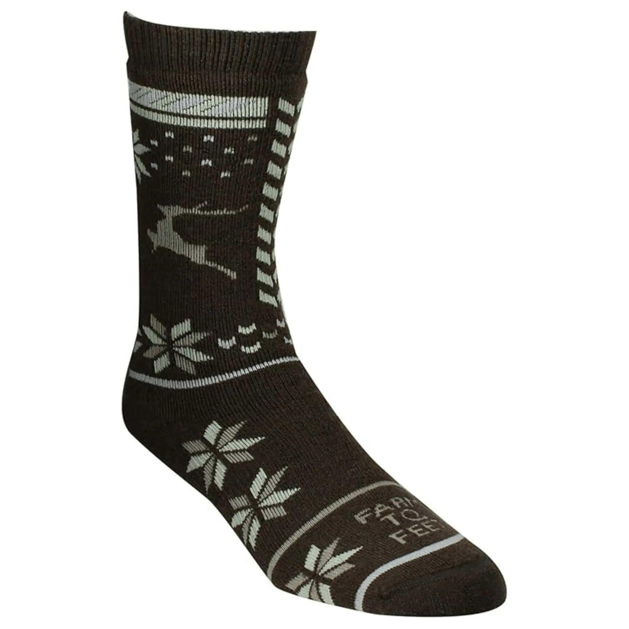 Farm to Feet Womens Hampton Snowflake Mismatch Crew Socks