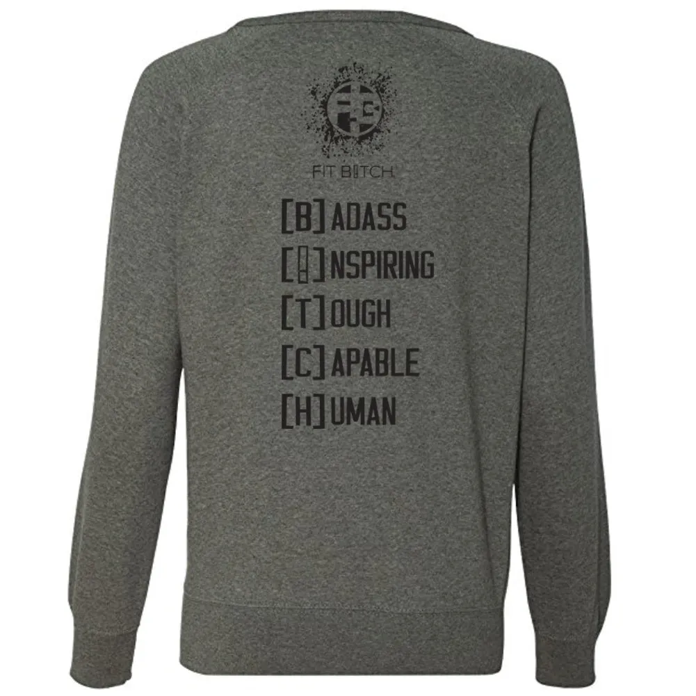 Fit Bitch - Long Sleeve - Lightweight Sweatshirt - Logo