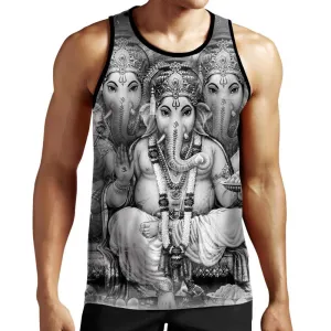 Ganesha BW Tank Top