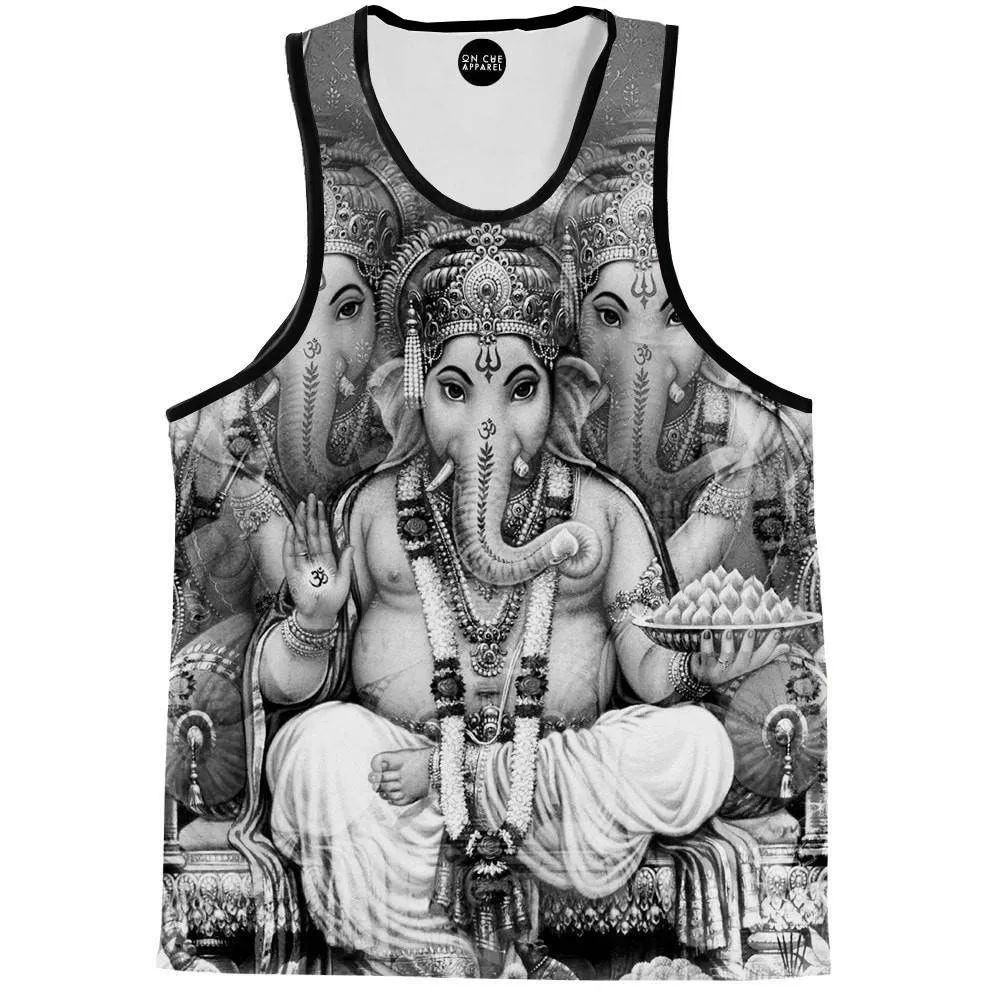Ganesha BW Tank Top