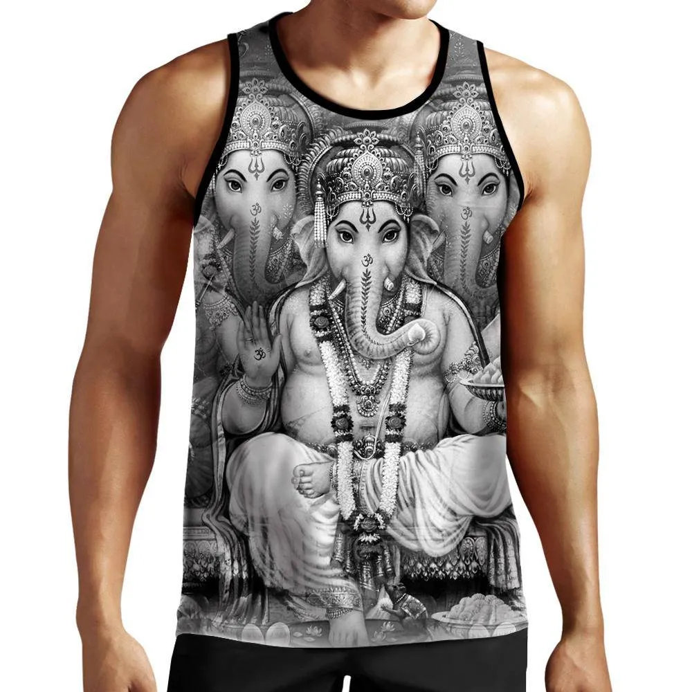 Ganesha BW Tank Top