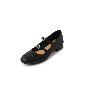 Genuine Leather Embroidered Ballet Shoes
