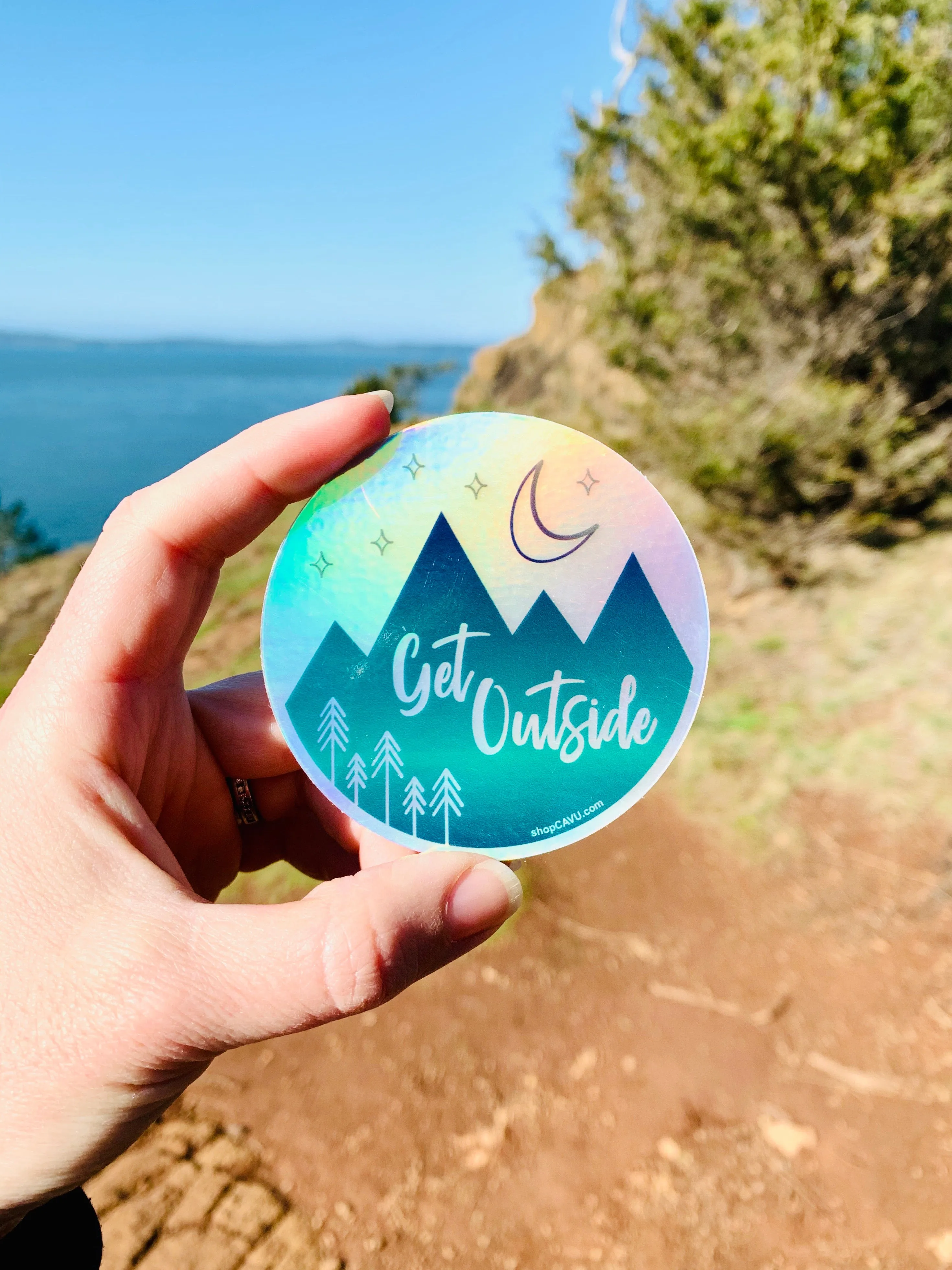 Get Outside Holographic 3" Sticker / Decal
