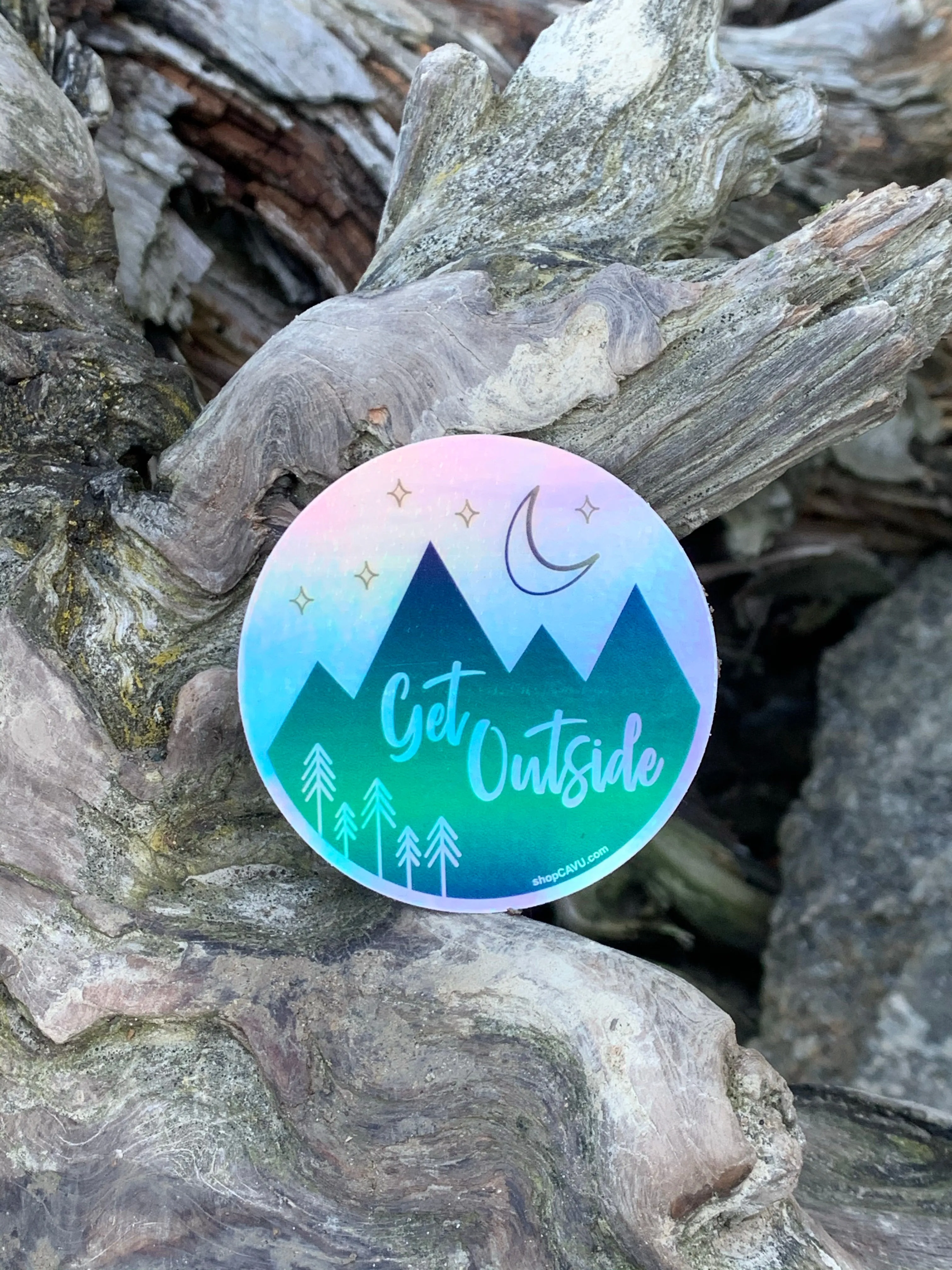 Get Outside Holographic 3" Sticker / Decal