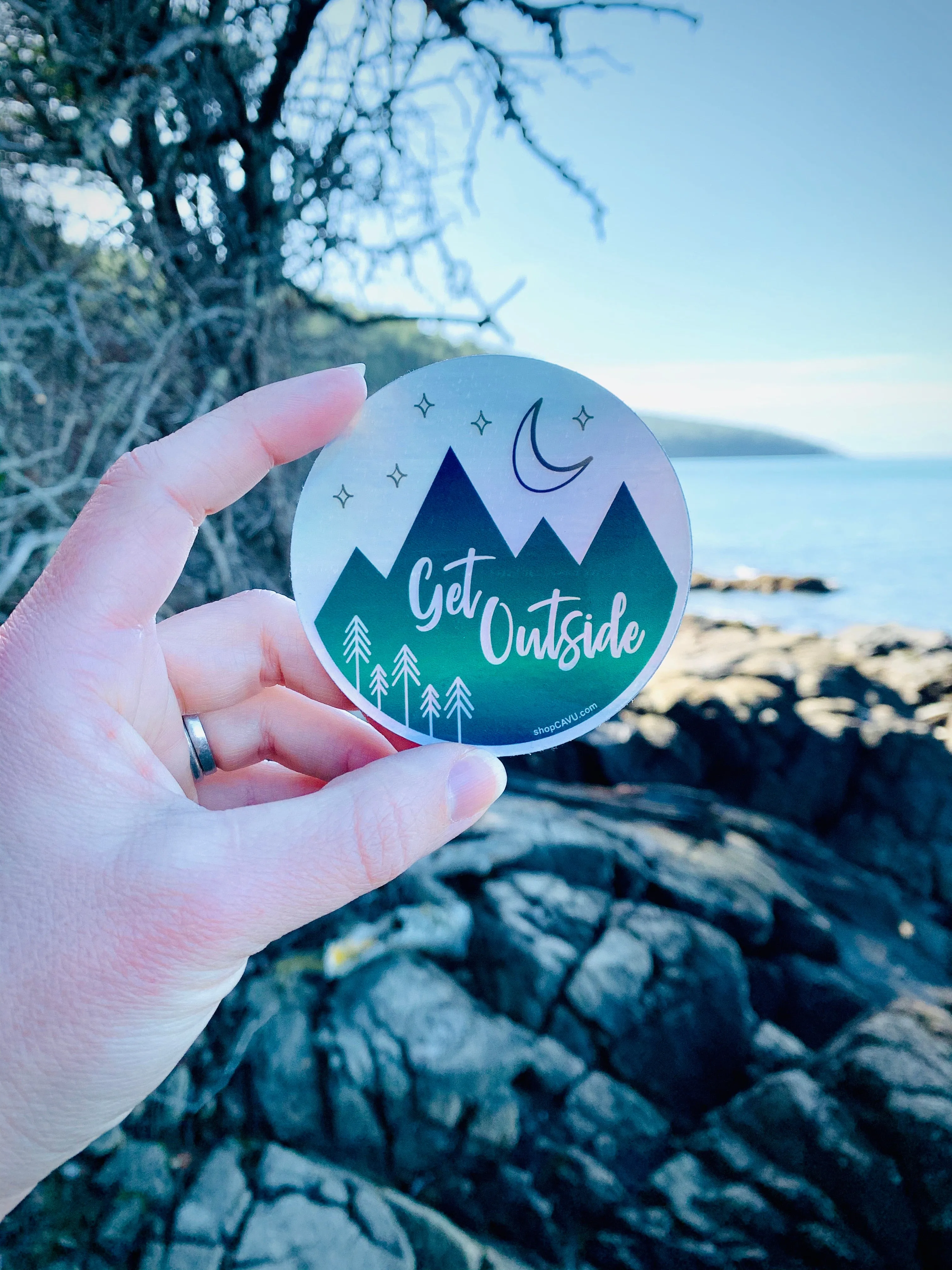 Get Outside Holographic 3" Sticker / Decal