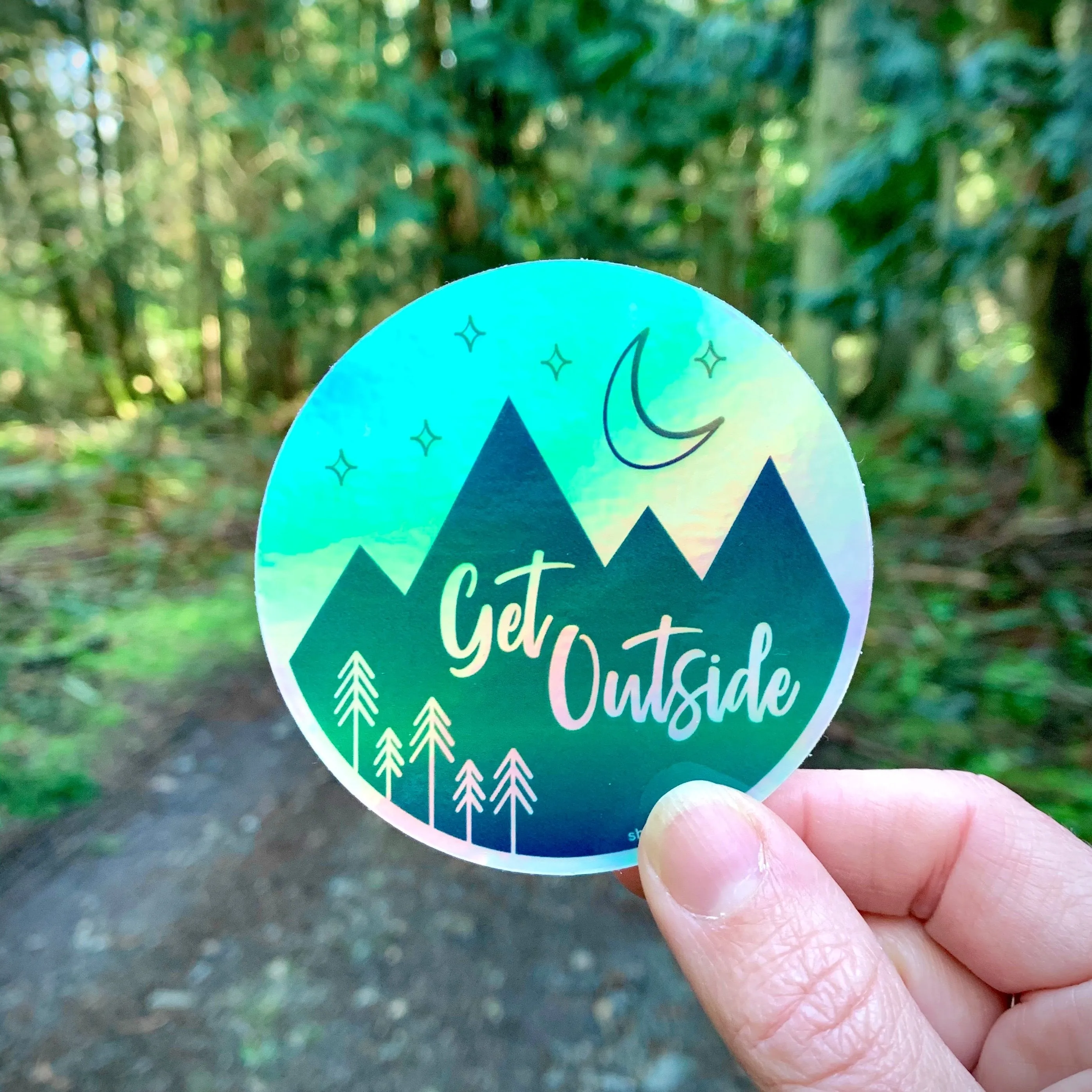 Get Outside Holographic 3" Sticker / Decal