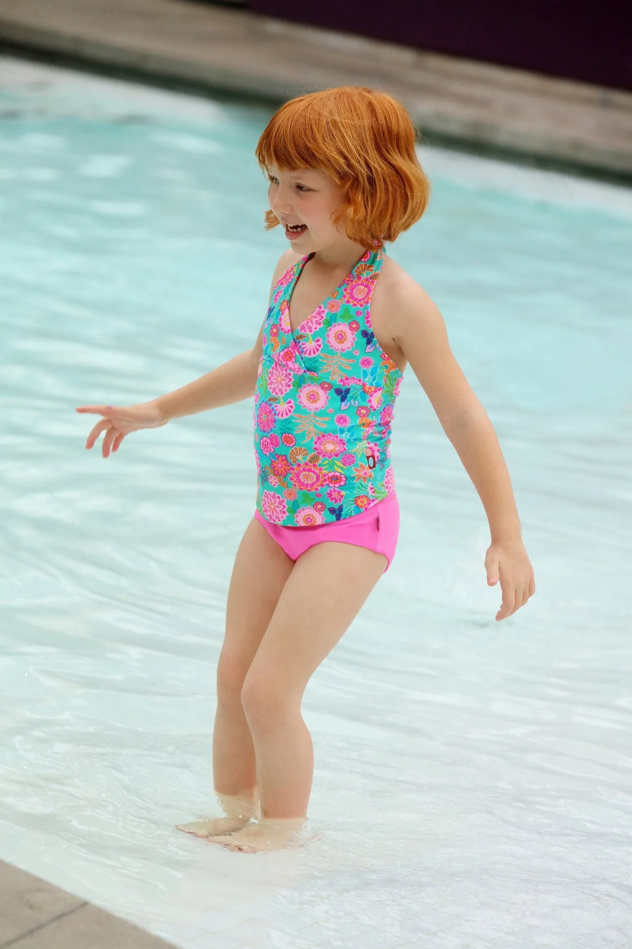 Girls UPF 50  Swimming Briefs | Medium Pink