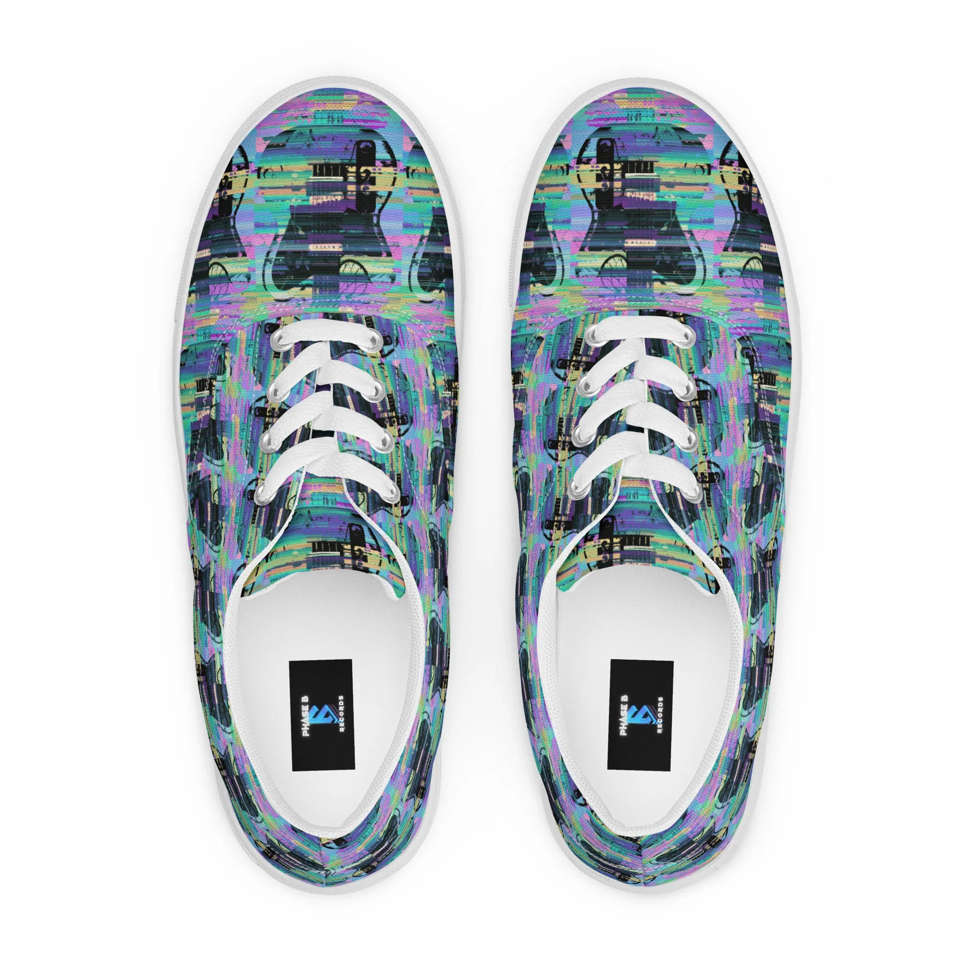 Glitch Guitar Women’s lace-up canvas shoes