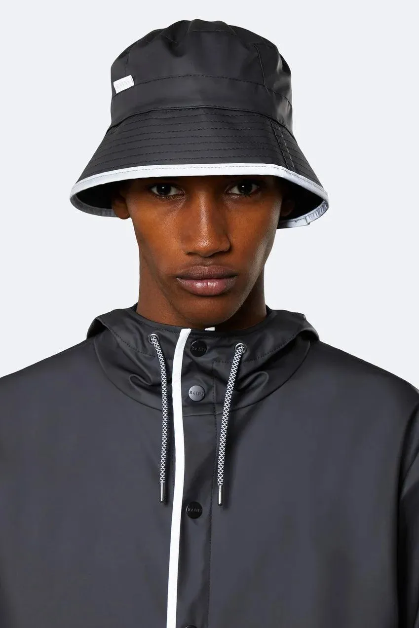 Gorro Bucket Rains Black Reflective