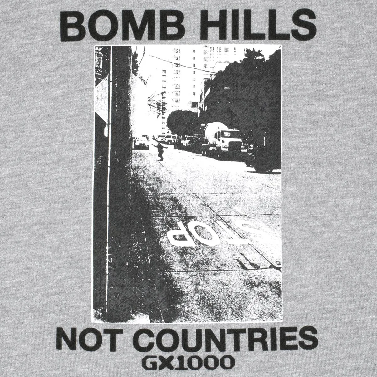 GX1000 - Bomb Hills Not Countries Hoodie Grey/Black