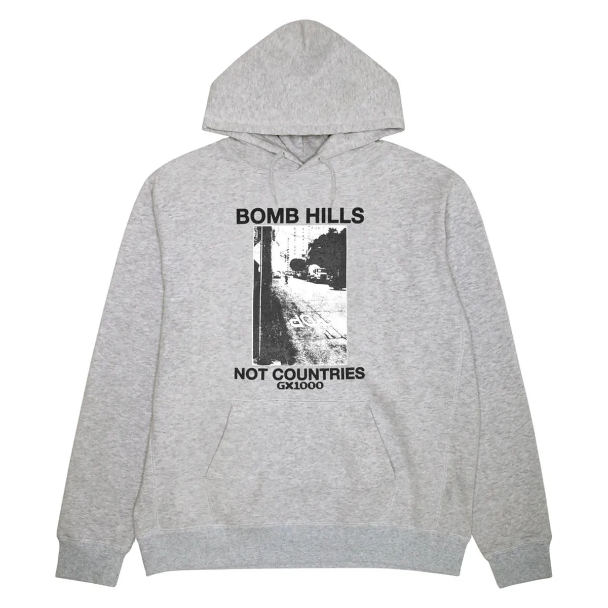 GX1000 - Bomb Hills Not Countries Hoodie Grey/Black