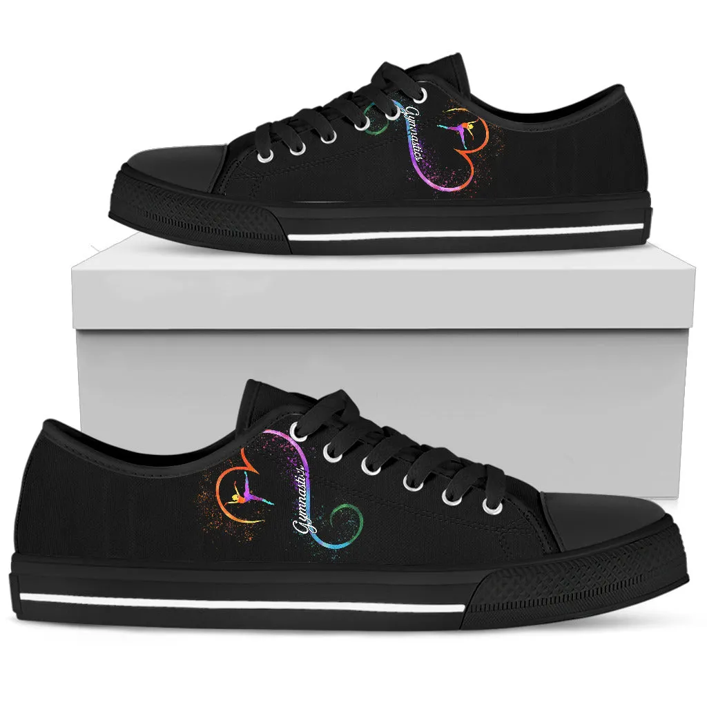 Gymnastics Lovers Low Top Shoes Black