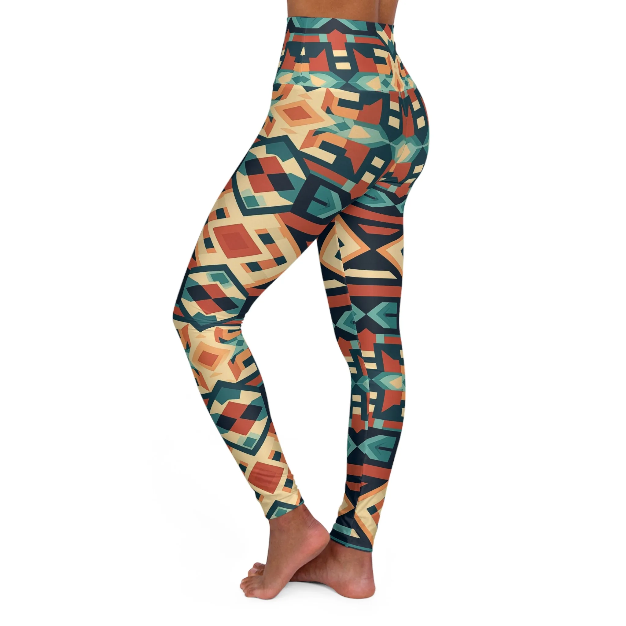 High Waisted Leggings - Orvyn Aix en Provence Aztec