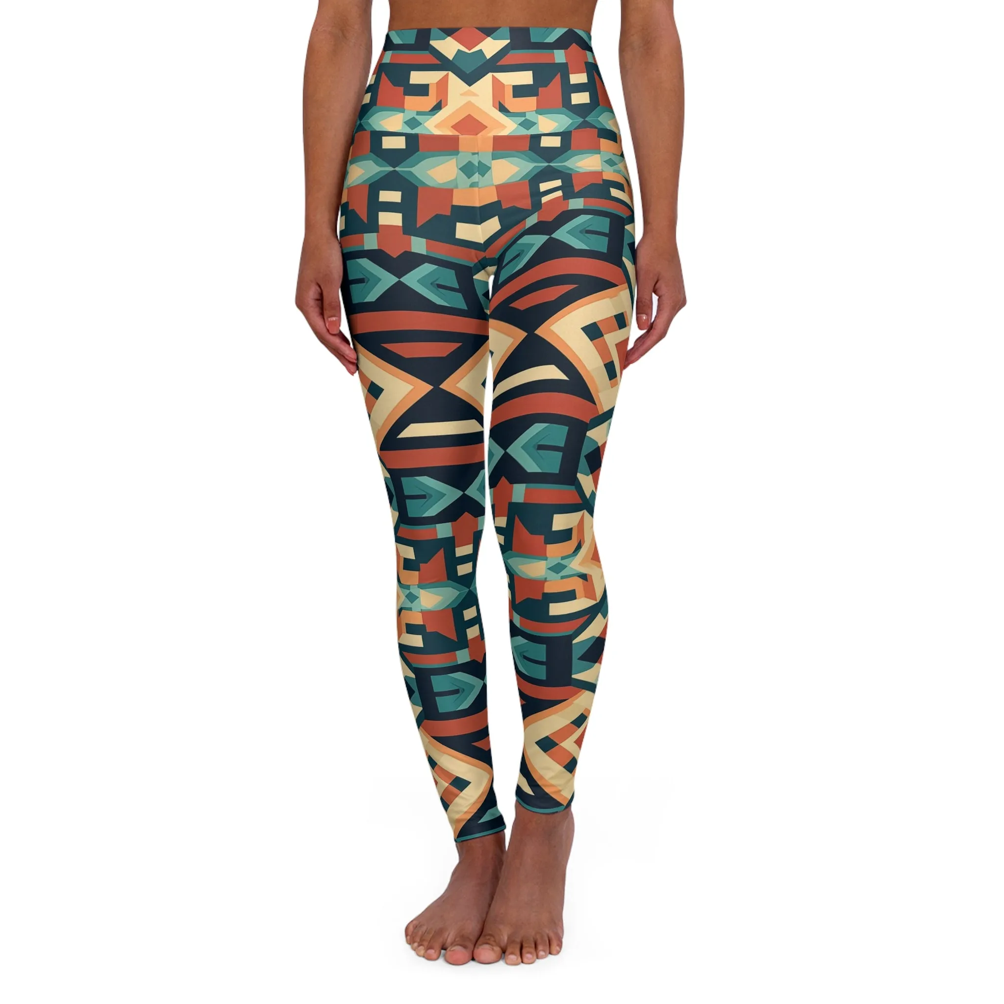 High Waisted Leggings - Orvyn Aix en Provence Aztec