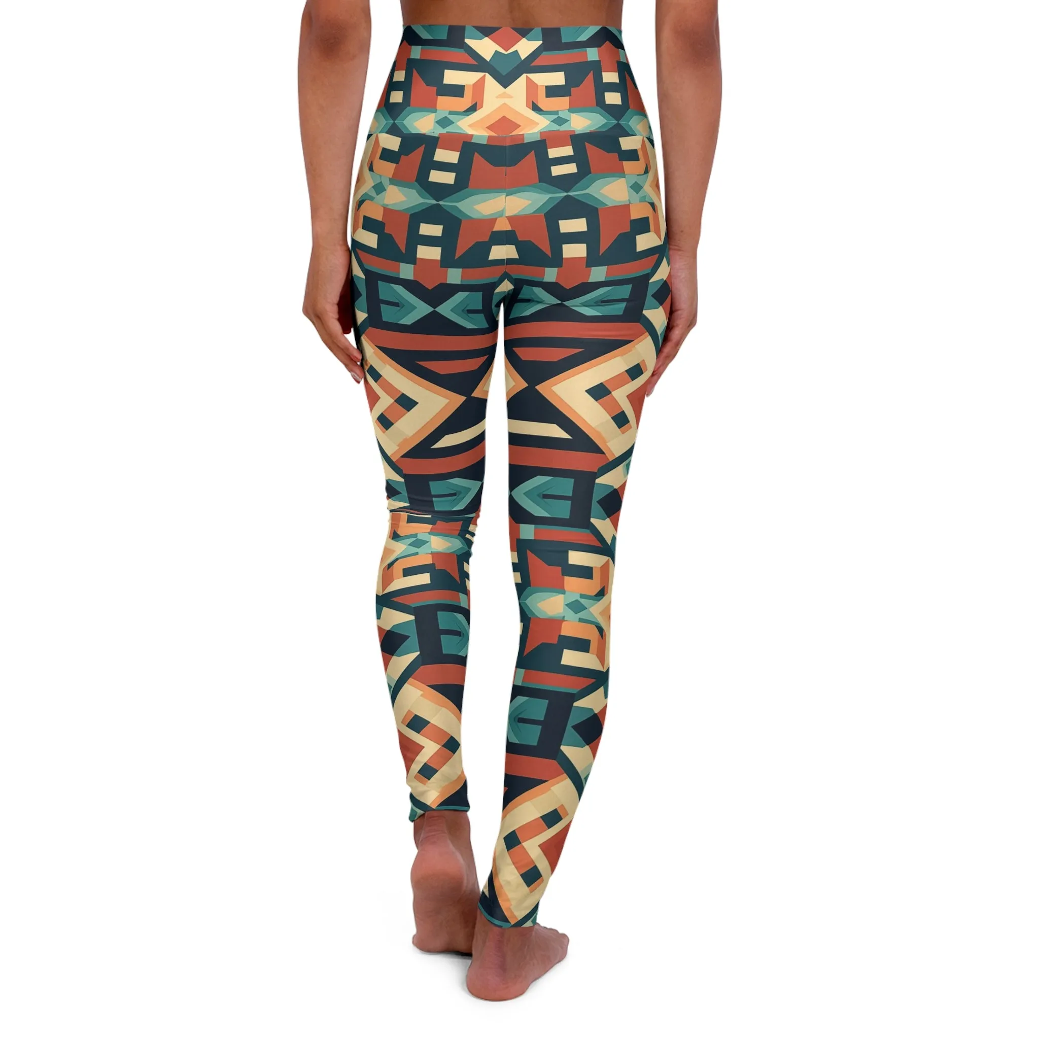 High Waisted Leggings - Orvyn Aix en Provence Aztec