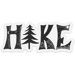 Hike Sticker Black