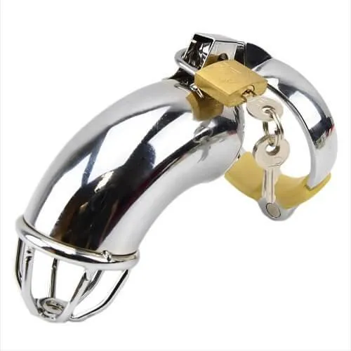 Impound Exhibition Male Chastity Device with Ergonomic Design, 3 Custom Fit Rings, Metal Construction