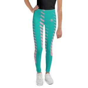 IR Youth Leggings Turquoise/Pink (POD)