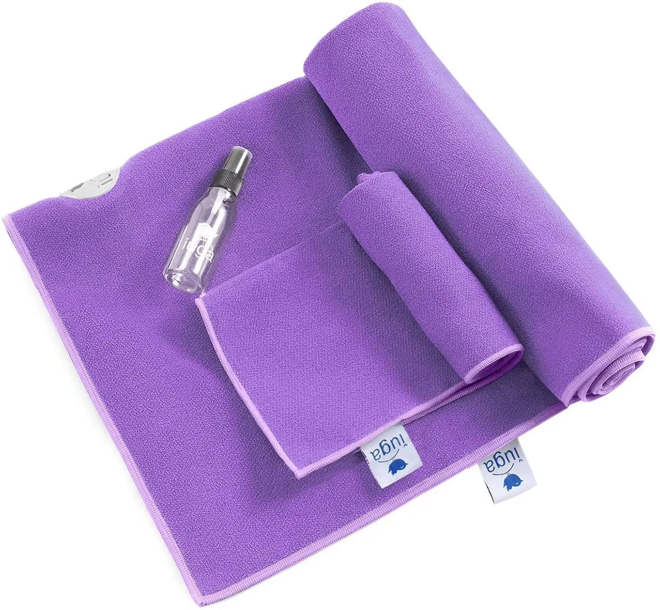 IUGA juego de toalla gruesa y caliente para yoga   toalla de mano (2 en 1), con bolsillos en las esquinas para prevenir resbalones, 100% microfibra, extra grande, antiderrapante, muy absorbente y de secado rápido 72x26 pulgadas