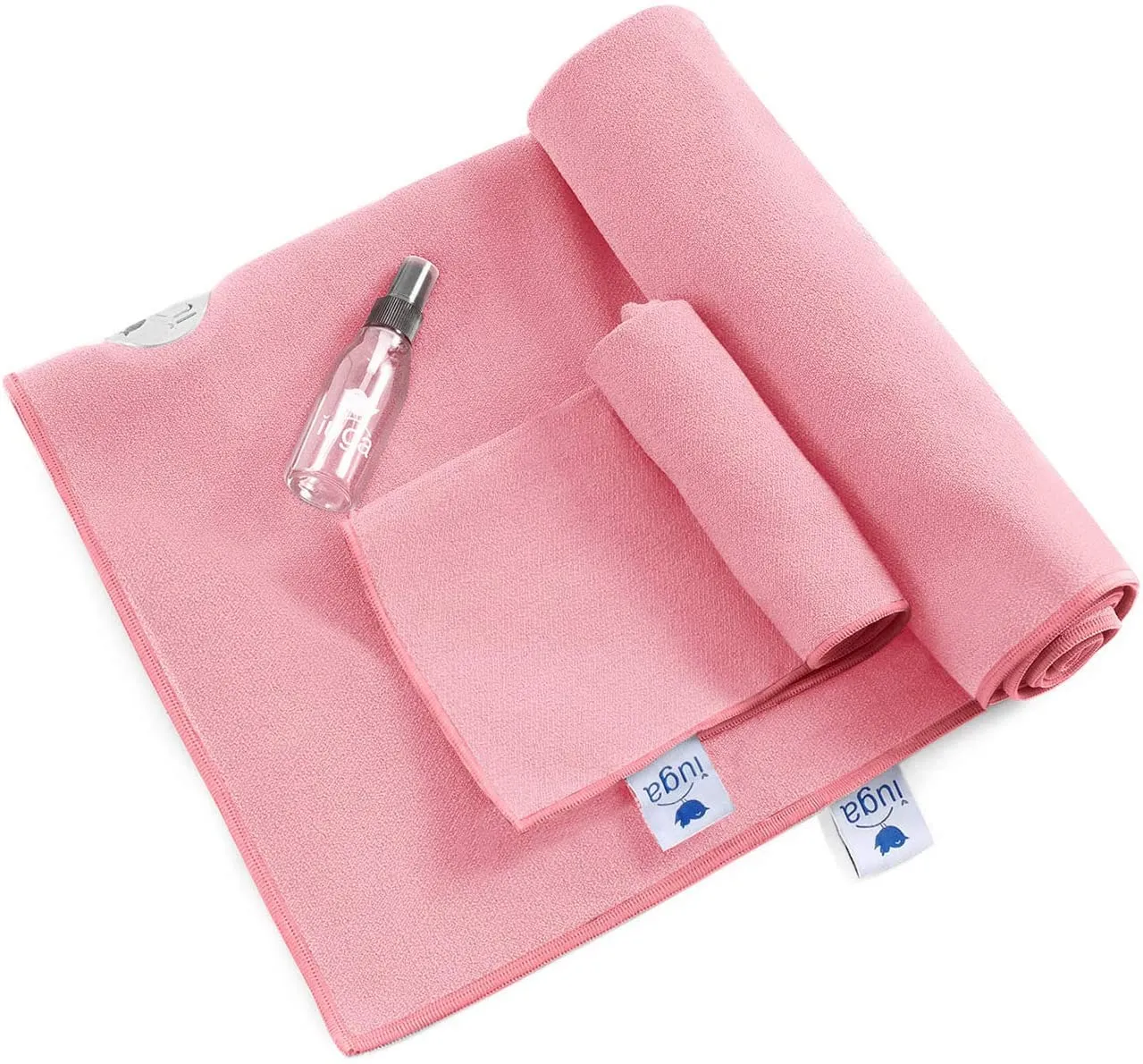 IUGA juego de toalla gruesa y caliente para yoga   toalla de mano (2 en 1), con bolsillos en las esquinas para prevenir resbalones, 100% microfibra, extra grande, antiderrapante, muy absorbente y de secado rápido 72x26 pulgadas