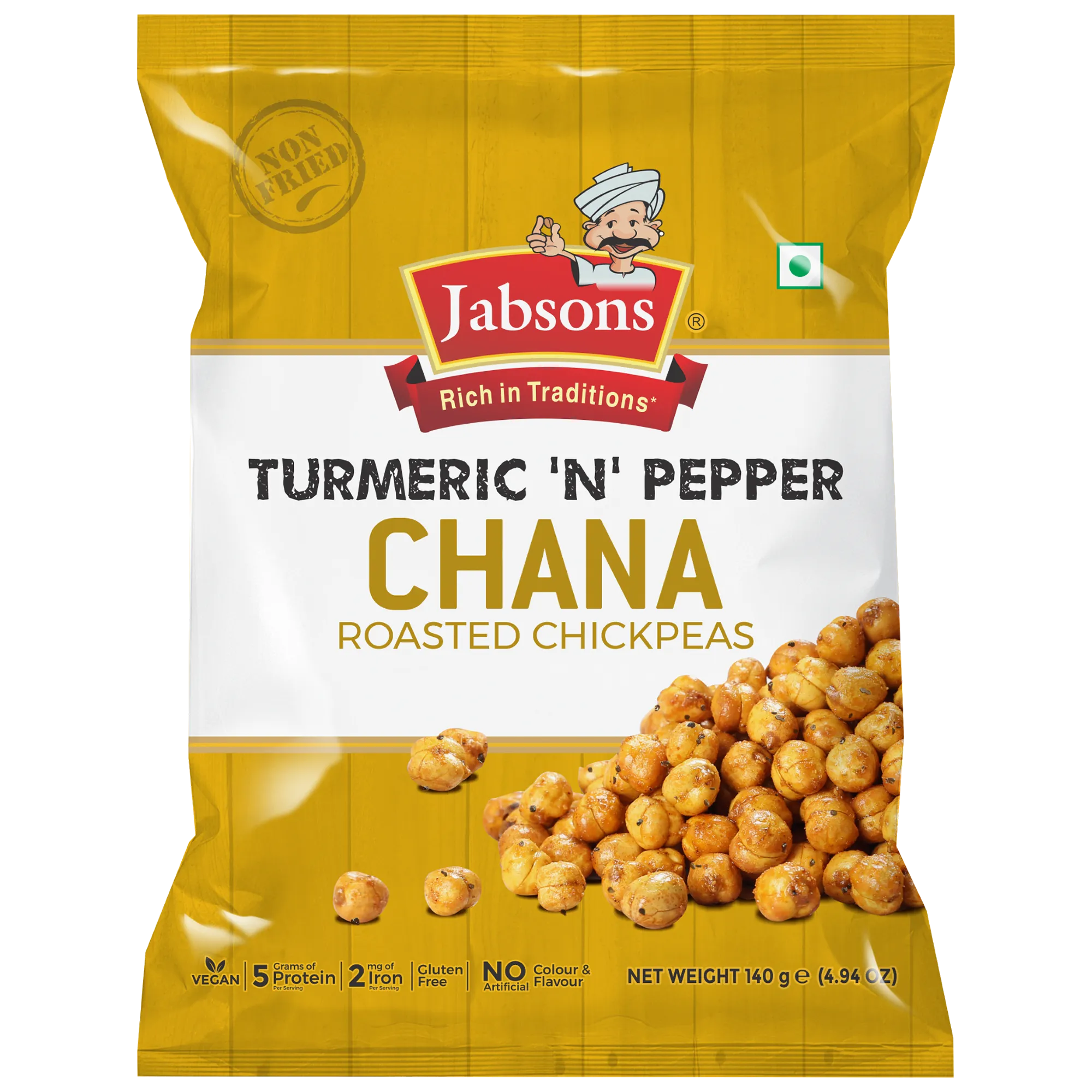 Jabsons Turmeric & Pepper Roasted Chana 140g