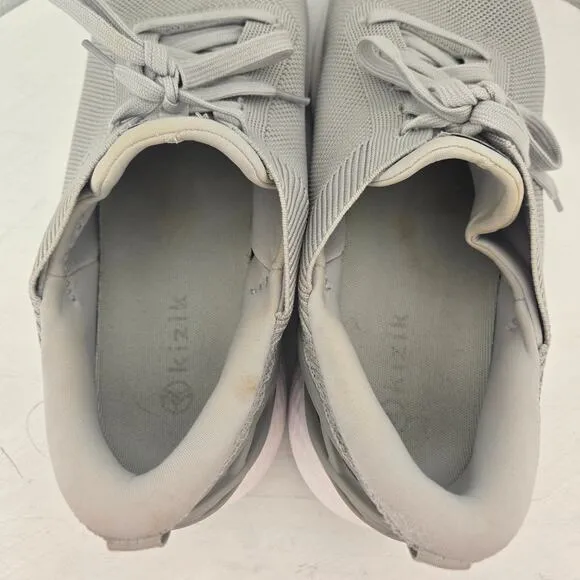 Kizik Men's Size 13 WIDE Athens Slate Gray Sneakers Lace Up Hands Free Shoes