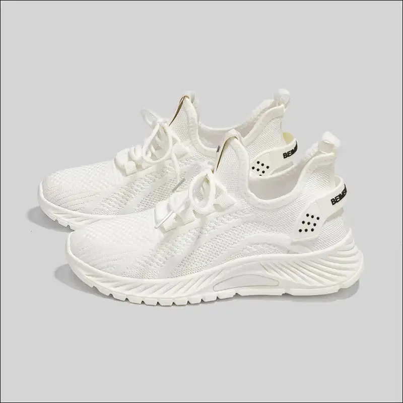 Lace-Up Mesh Platform Athletic Shoes for Women