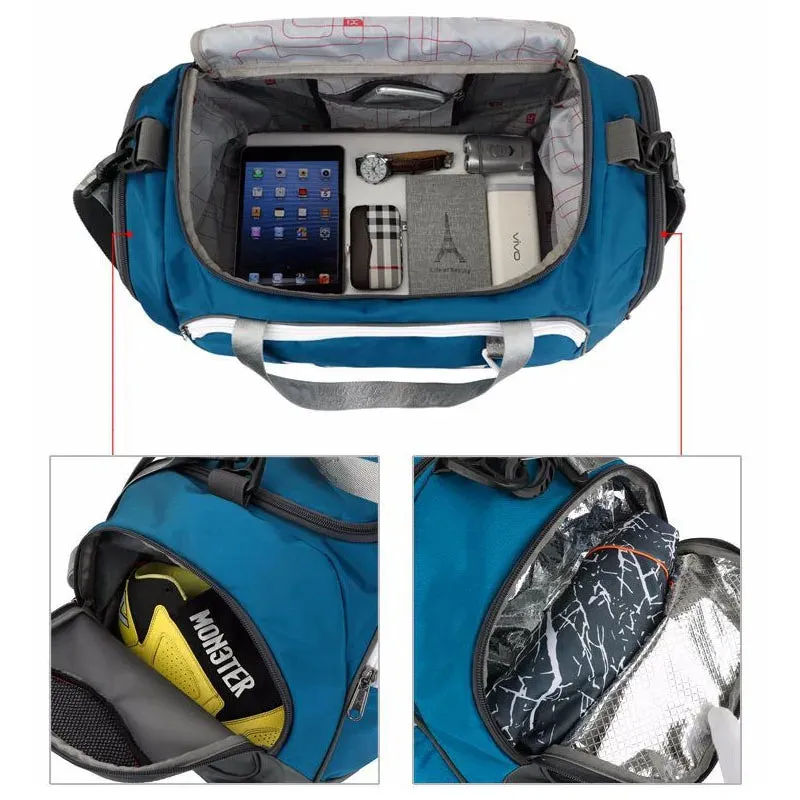 Large 40L Gym & Travel Bag: Wet/Dry Storage for Fitness & More