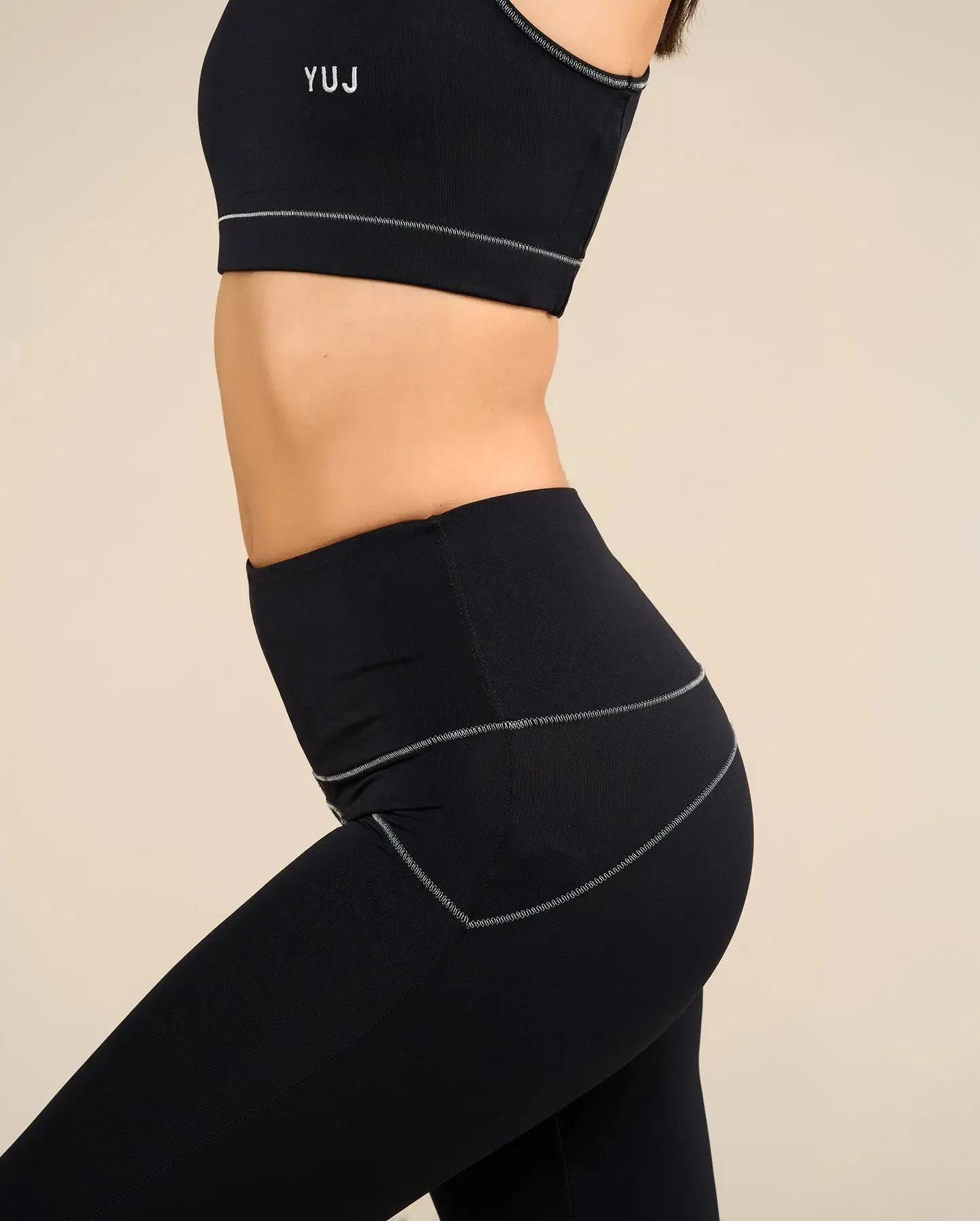Legging de yoga noir/silver MULADHARA