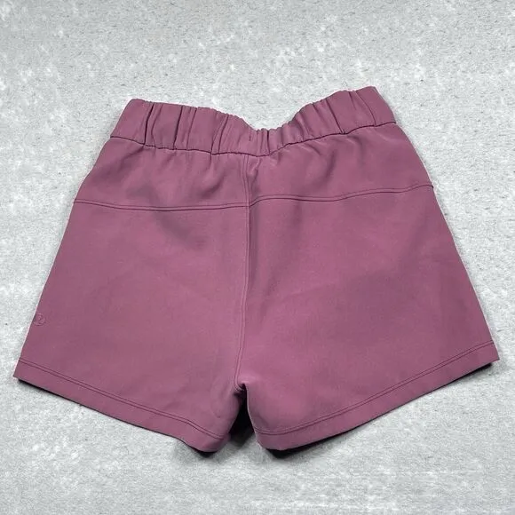 Lululemon Shorts 2 On The Fly Sweat Wicking Quick Dry Pockets Elastic Waist 2in