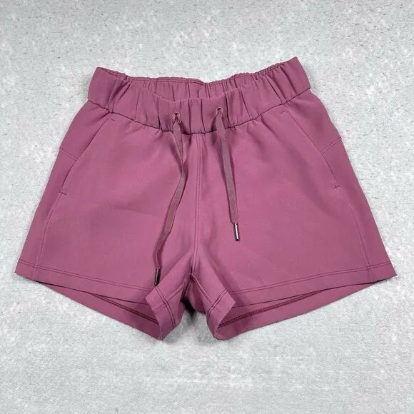 Lululemon Shorts 2 On The Fly Sweat Wicking Quick Dry Pockets Elastic Waist 2in