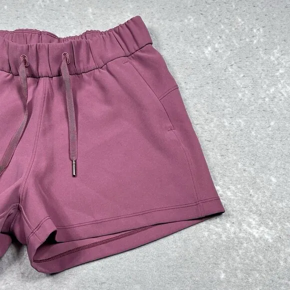 Lululemon Shorts 2 On The Fly Sweat Wicking Quick Dry Pockets Elastic Waist 2in