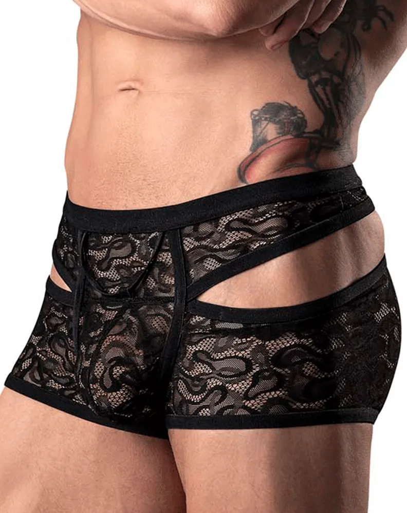 Male Power 126-289 Lucifer Cut Out Short Black