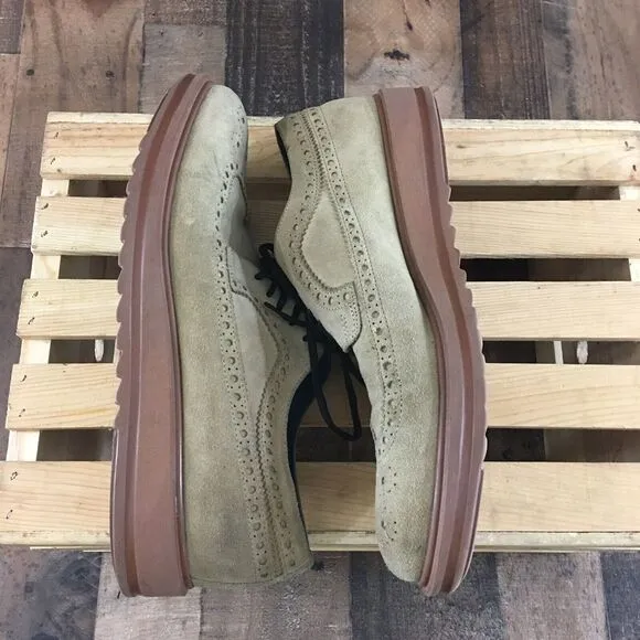 Mark Nason Skechers Suede Leather Full Brogue Wingtip Pan Derby Shoes Men's 12‎