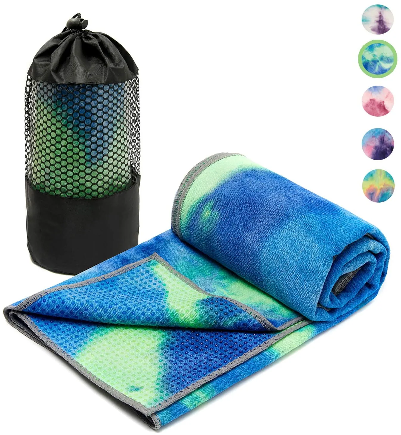 Masdery - Toalla de yoga (71.7 x 24.0 in), diseño de gofres antideslizante de textura antideslizante ideal para gimnasio, yoga caliente y pilates de microfibra sin olor con varios colores