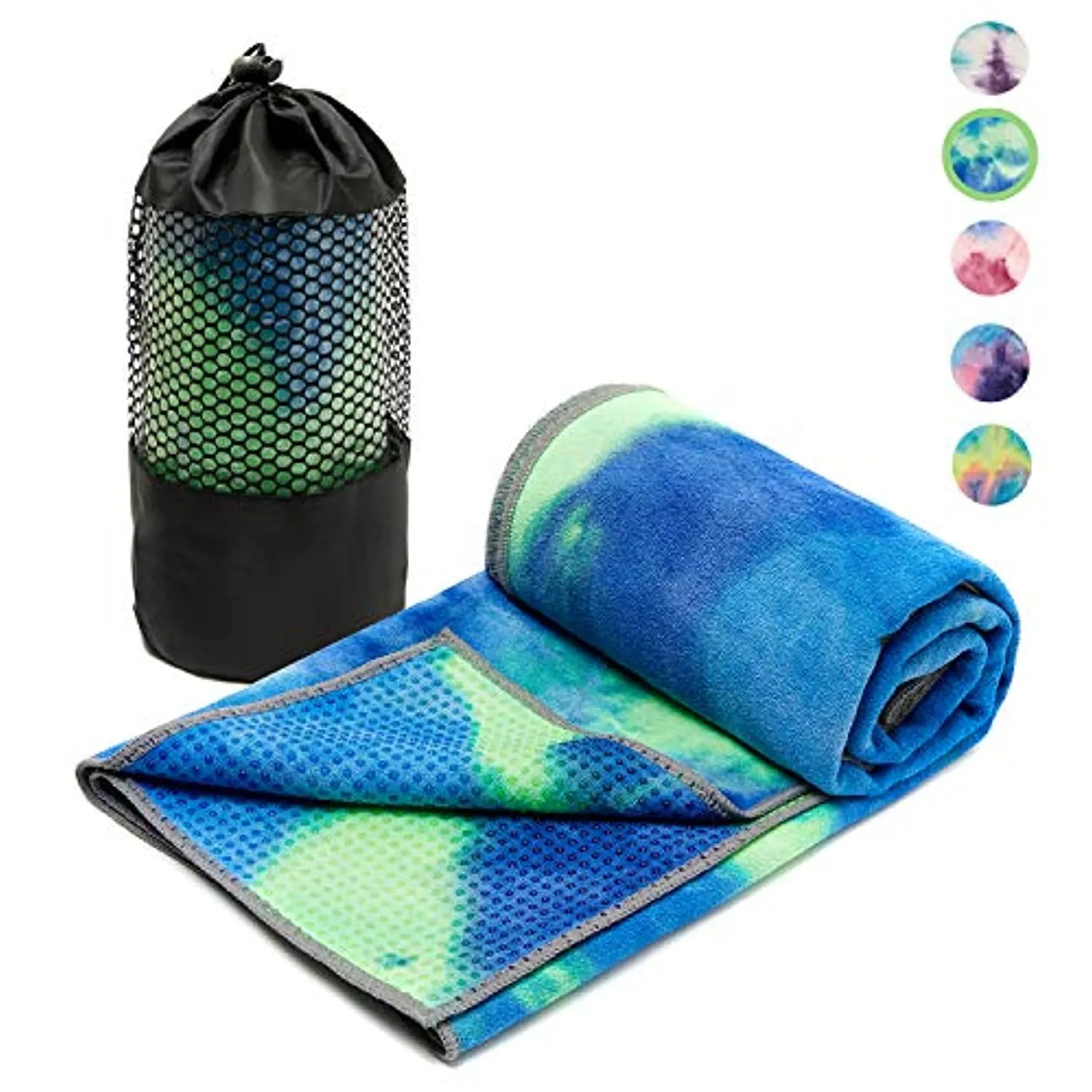 Masdery - Toalla de yoga (71.7 x 24.0 in), diseño de gofres antideslizante de textura antideslizante ideal para gimnasio, yoga caliente y pilates de microfibra sin olor con varios colores