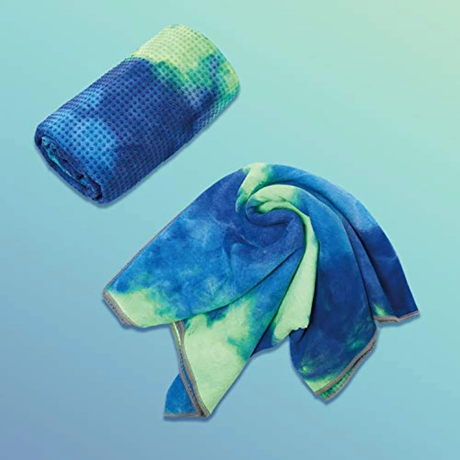 Masdery - Toalla de yoga (71.7 x 24.0 in), diseño de gofres antideslizante de textura antideslizante ideal para gimnasio, yoga caliente y pilates de microfibra sin olor con varios colores