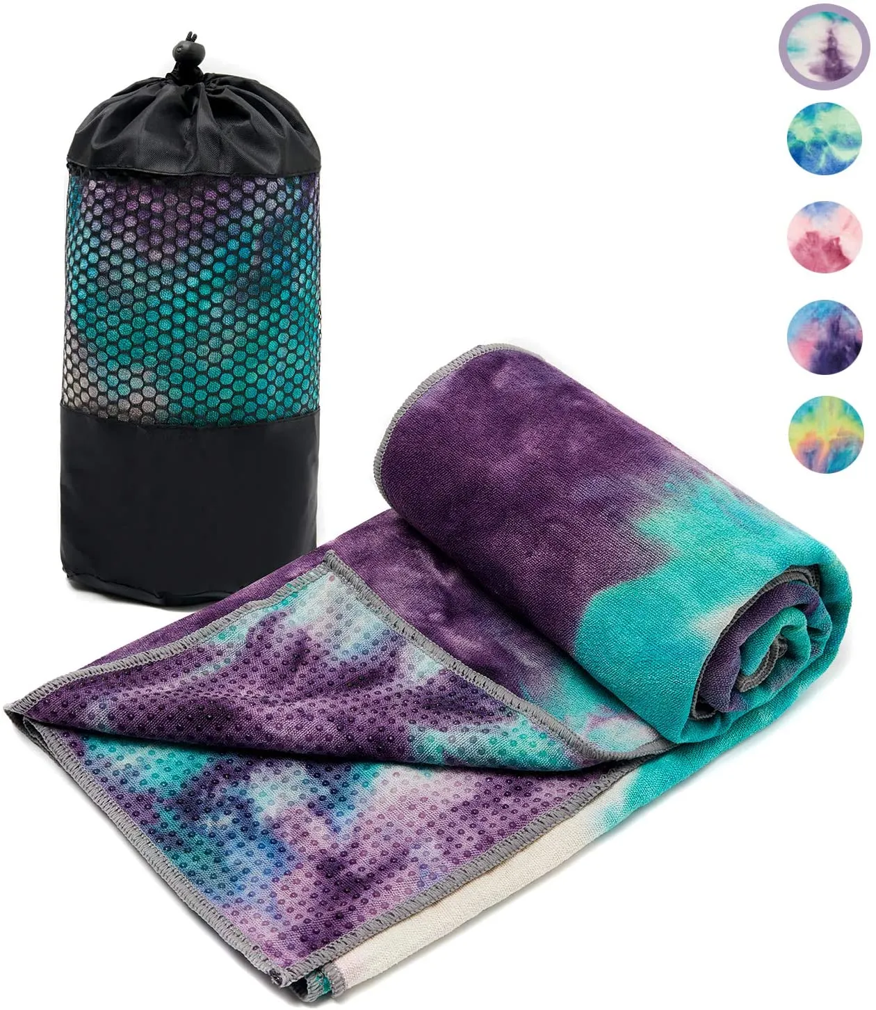 Masdery - Toalla de yoga (71.7 x 24.0 in), diseño de gofres antideslizante de textura antideslizante ideal para gimnasio, yoga caliente y pilates de microfibra sin olor con varios colores