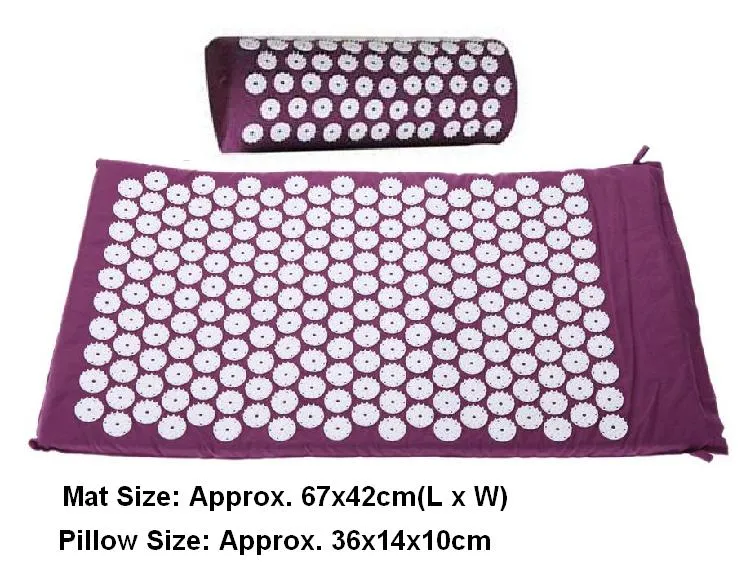 Massage Cushion Acupressure Mat Relieve Stress Pain | Acupuncture Spike Yoga Mat with Pillow